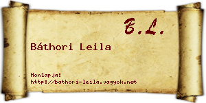 Báthori Leila névjegykártya